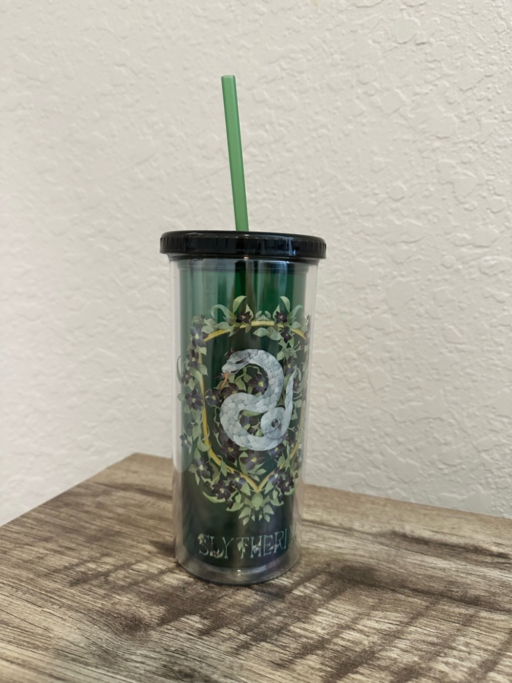 Harry Potter Slytherin Floral 20oz Tumbler with Straw - Picture 1 of 4